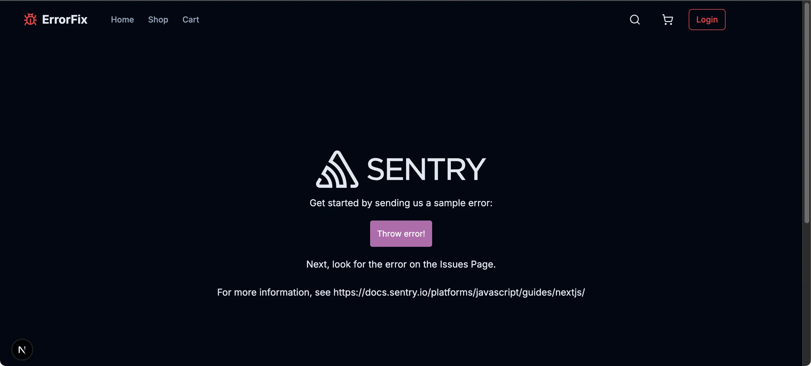 Sentry Example Page